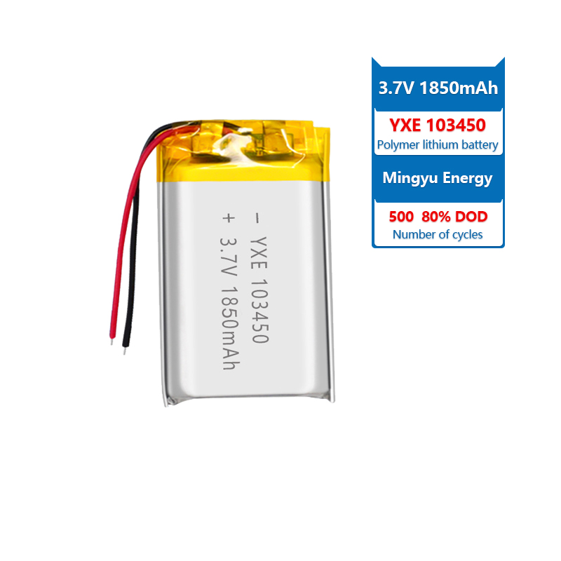 3.7 V Li-ion Battery 103450-1850mah